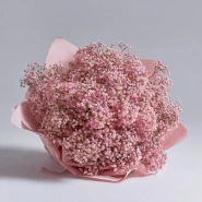 Монобукет из розовой гипсофилы 1