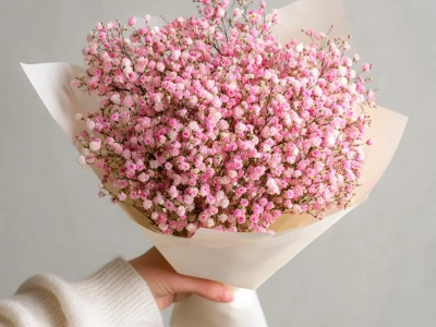 Монобукет из гипсофилы «Ажурный комплимент»